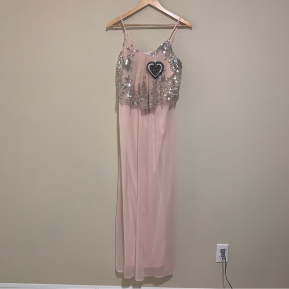 NWT ASOS Maxi Dress with Sequin Overlay - Picture 4 of 11